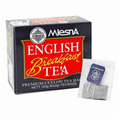 Mlesna Pure Ceylon English Breakfast Black Tea 50 Tea Bags 100g Serandib