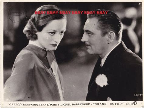 Original Publicity Photo Joan Crawford John Barrymore in Grand Hotel ...