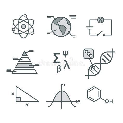 Science Symbols Set Stock Vector Illustration Of Graphic 81835940