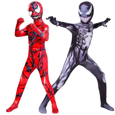 New Venom 2 Costume Kids Suit Jumpsuit Boys Symbiote Spiderman Costumes