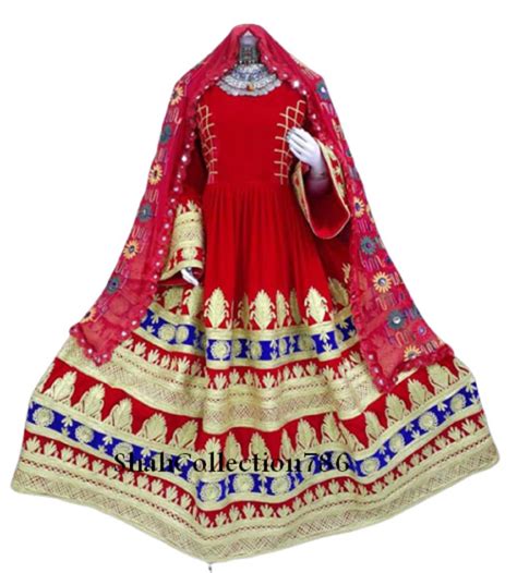 Afghan Kuchi Handmade Traditional Dress Wedding Pashtun Culture For