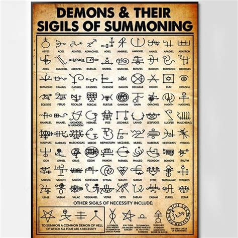 72 Demonic Sigils Of Ars Goetia Poster Sigils And Printable Etsy Canada