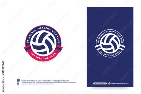 Volleyball Club Logo Volleyball Tournament Emblems Template Sport