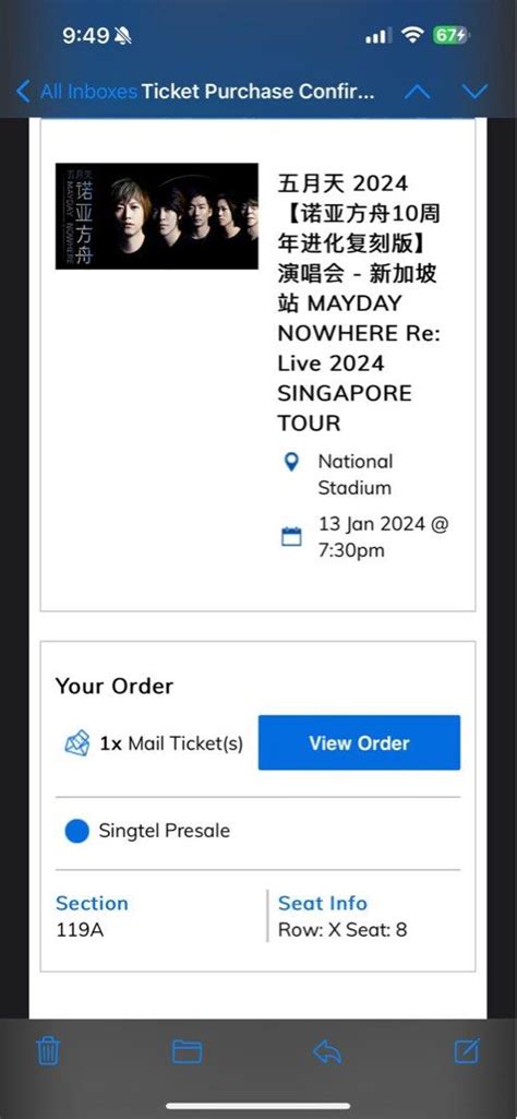 Mayday Live Singapore Tour Tickets Vouchers Event Tickets