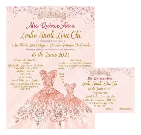 Invitacion Xv Años Digital Personalizada Meses sin interés