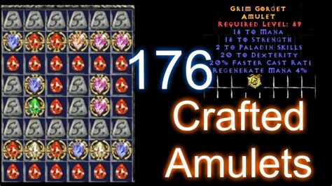 176 Crafted Caster Amulets Diablo 2 Part 1 Youtube