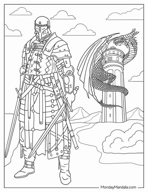 20 Knight Coloring Pages Free Pdf Printables