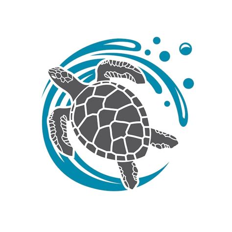 Icono De Tortuga Marina Vector Premium