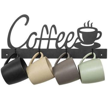 Coffee Cup Design Wall Mounted Mug Rack – MyGift