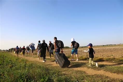 Refugees Walking