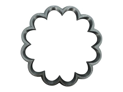 Flower Circular Outline Cookie Cutter 3D Printed Christmas Etsy