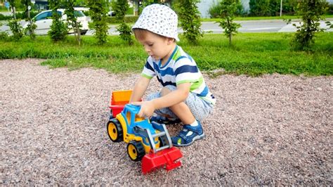 Premium Photo Portrait Of Adorable 3 Years Old Toddler Boy Playing