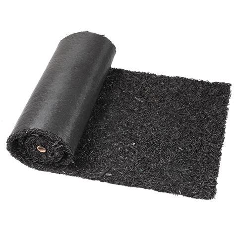 Harmiden Recycled Rubber Mulch Mat Roll Black Permanent Mulch Walkway ...