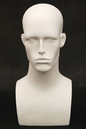 Male Mannequin Head - White