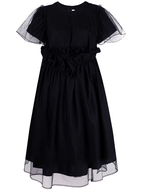 Buy Comme Des Garcons Noir Kei Ninomiya Tulle Layered Flared Midi Dress