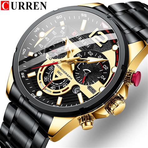 CURREN Marca Top Luxo Original Relógio Masculino Moda Esporte Quartz