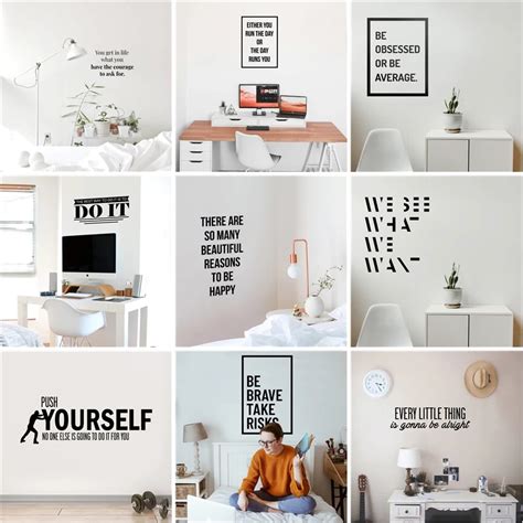 Autocollant Mural En Vinyle Avec Citations Positives Papier Peint De