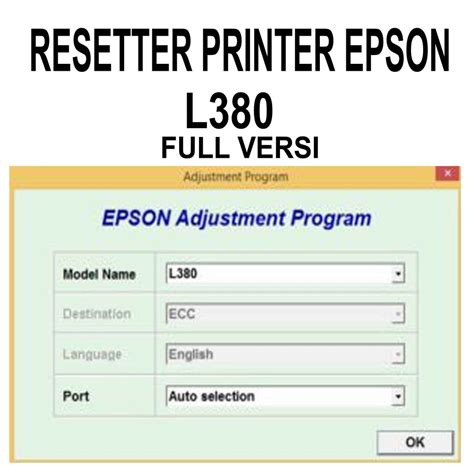 Jual RESSETER EPSON L380 L383 L385 L485 UNLIMITED ALL PC RESET PRINTER