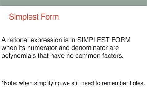 Simplifying Rational Expressions Ppt Download