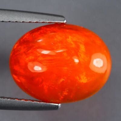 2 70Cts Natural Ethiopian Orange Fire Opal Oval Cabochon Loose Gemstone