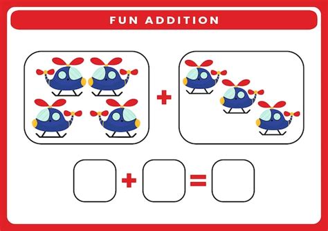Premium Vector Fun Addition Theme Transportation Worksheet For Kids