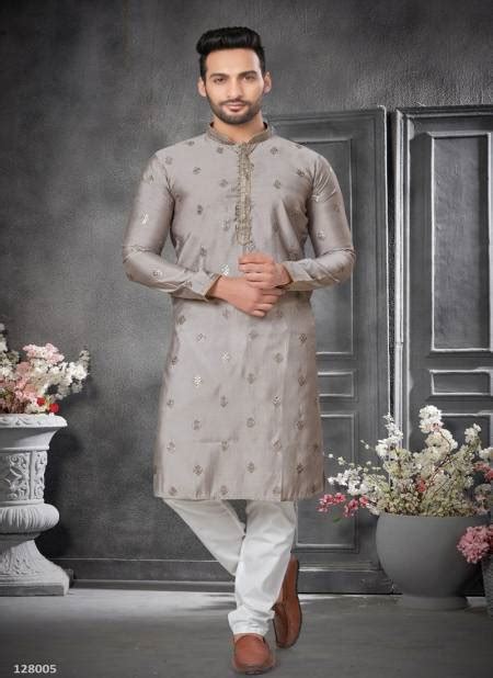 Outluk Vol 35 Traditional Jaqcuard Silk With Self Work Party Wear Kurta