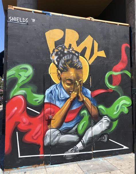 Graffiti Praying Hands