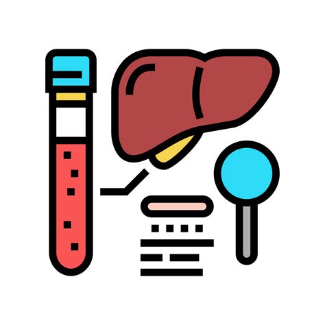 Liver Function Test Hepatitis Color Icon Vector Illustration 10313134