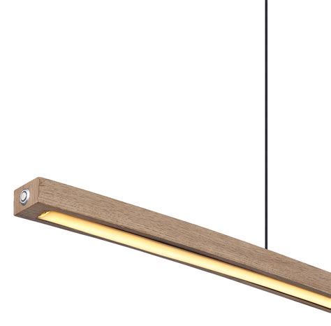 Modern LED Wood Linear Pendant Light Living Lights