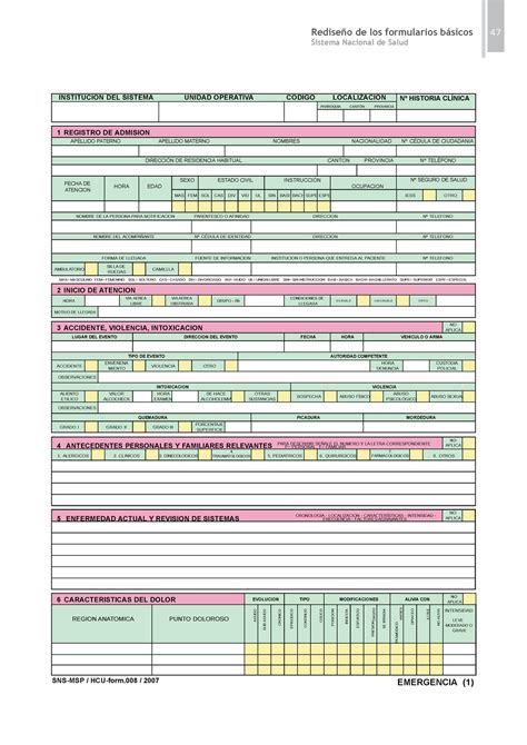 001 Formulario 001 Rediseño De Los Formularios Básicos Sistema