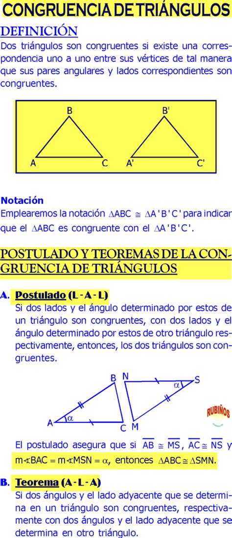 Congruencia Triángulos ejercicios resueltos