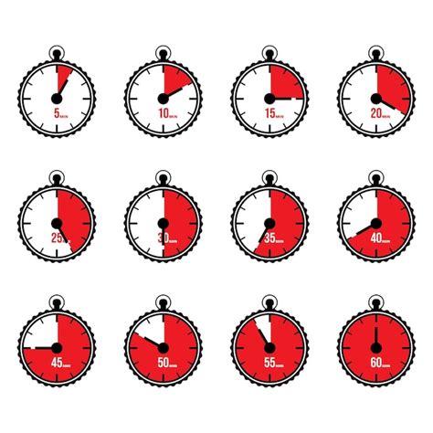 Stoppuhr Timer Symbol Vektor Illustration Template Design Premium Vektor