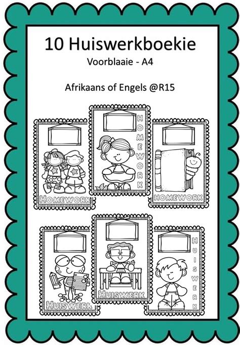 10 Huiswerkboek Voorblaaie Afrikaans Kleuterkreatief