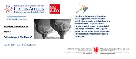 Conosci La Tua Terra 14 Novembre 2011 Ripartizione Cultura Italiana