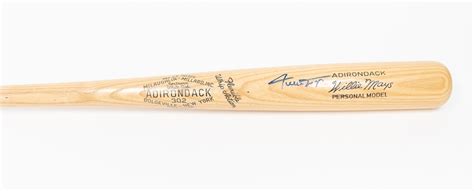 Lot Detail Vintage Willie Mays Signed Baseball Bat Adirondack