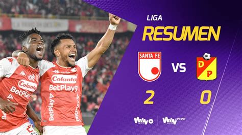 Santa Fe Vs Pereira Resumen Y Goles Liga Betplay Dimayor