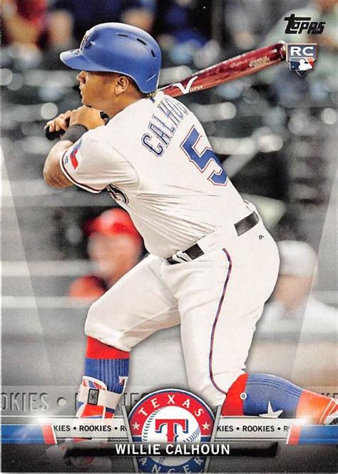 Willie Calhoun Baseball Card Rookie Texas Rangers 2018 Topps S59