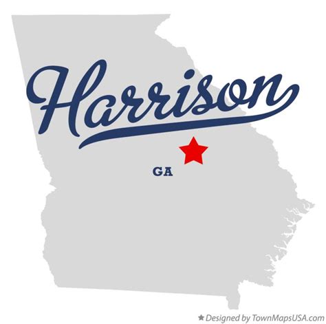 Map of Harrison, GA, Georgia