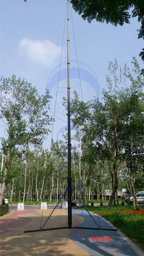 26 Feet 44lb 8M Military Telescoping Antenna Mast With Tripod