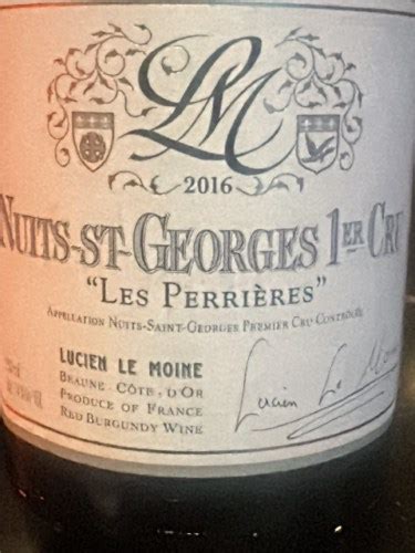 Lucien Le Moine Nuits Saint Georges Er Cru Les Perri Res Vivino Us