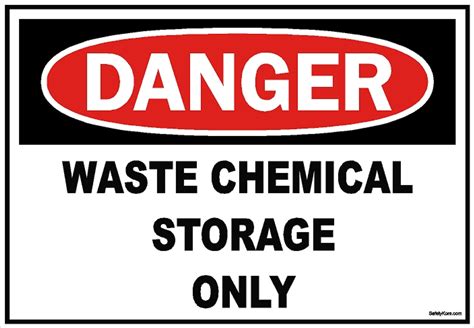 Waste Chemical Storage Only Sign Safetykore