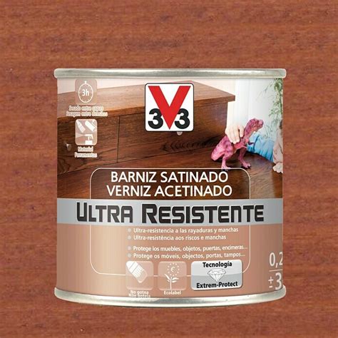 V Barniz Para Madera Satinado Ultra Resistente Caoba Satinado