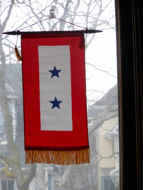 Blue Star Banner In Window