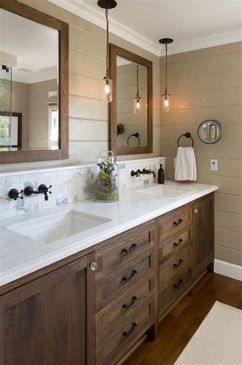 55 Stunning Modern Farmhouse Bathroom Design Ideas And Remodel To