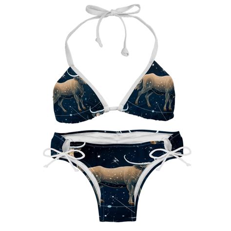 Taurus Constellation Women S Swimsuit Bikini Set Detachable Sponge