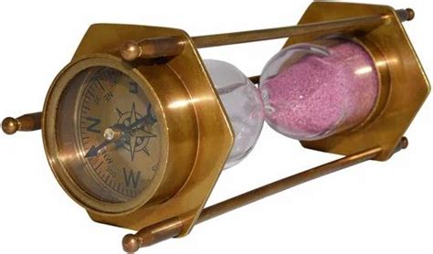 Antique Brass Sand Timer With Compass At Rs 350 Brass Hourglass In