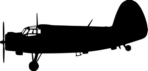 12 Old Military Airplane Silhouette (PNG Transparent) | OnlyGFX.com