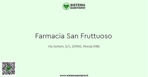 Farmacia San Fruttuoso A Monza MB SistemaSanitario It