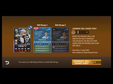 Mlb Innings Premium Skill Changes Legend Skill Change Ticket