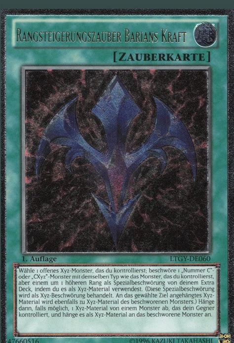 Recollectibles Sammelkarte Yugioh Karte Rangsteigerungszauber Barians